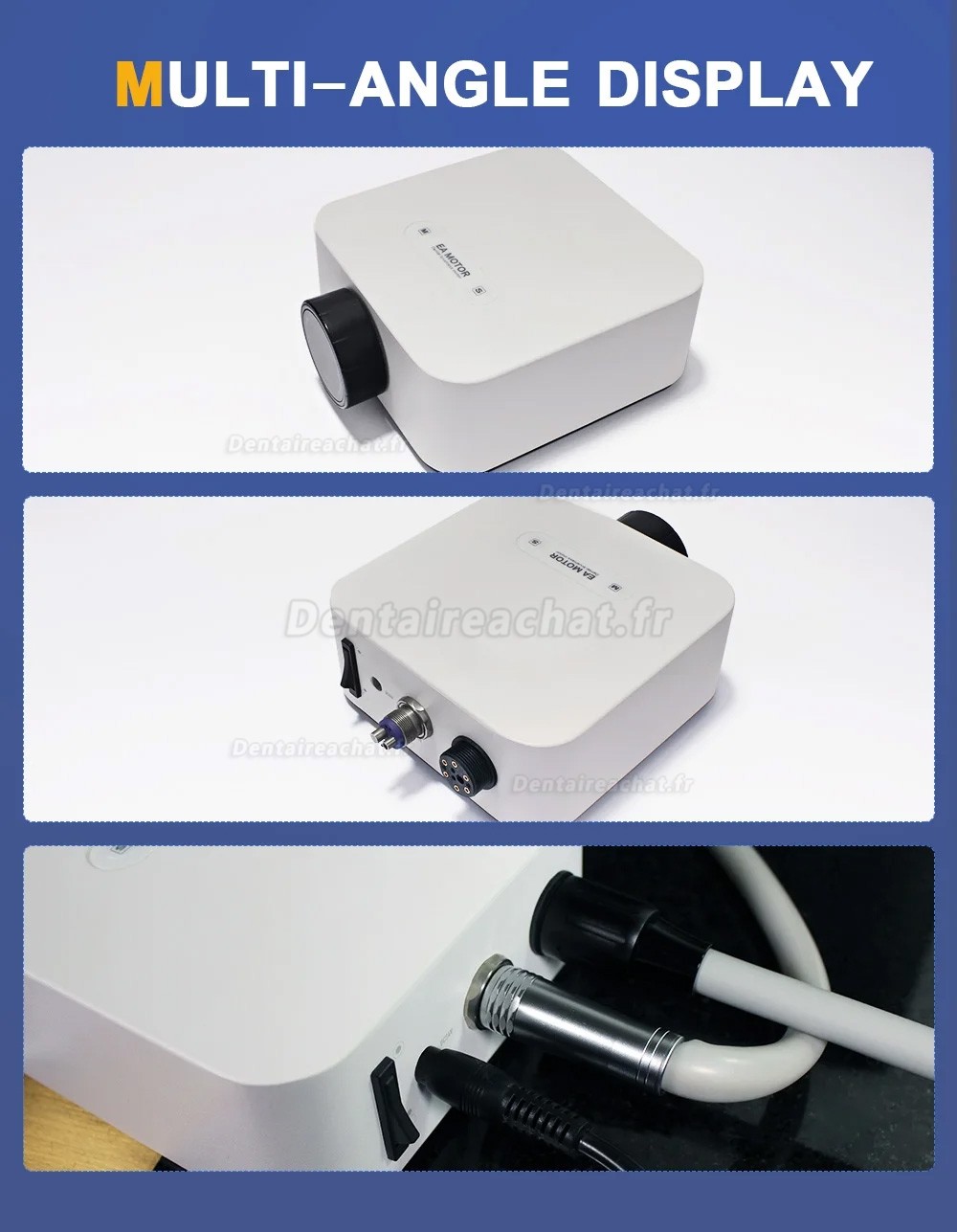 Micromoteur dentaire électrique sans balais à LED portable 90 W THREEH EA-MOTOR